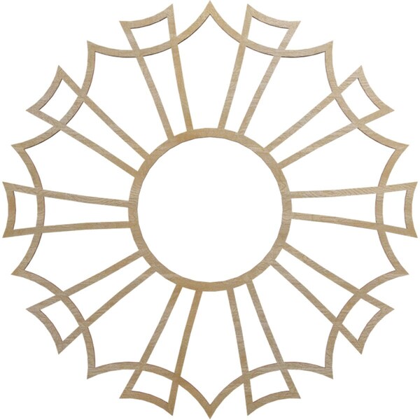 Ekena Millwork Augustus Wood Fretwork Pierced Ceiling Medallion, Birch, 18"OD x 6 3/8"ID x 1/4"T CMWP18X18X0250AUBI - main